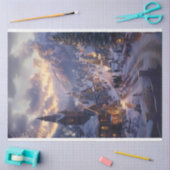 Weihnachtsdorf Winter Wonderland #1 Decoupage Seidenpapier (Basteln)