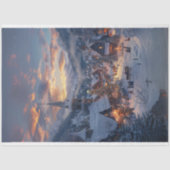 Weihnachtsdorf Winter Wonderland #2 Decoupage Seidenpapier (Vorderseite)