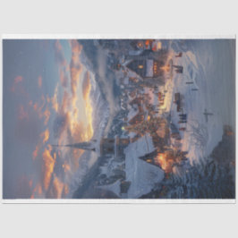 Weihnachtsdorf Winter Wonderland #2 Decoupage Seidenpapier