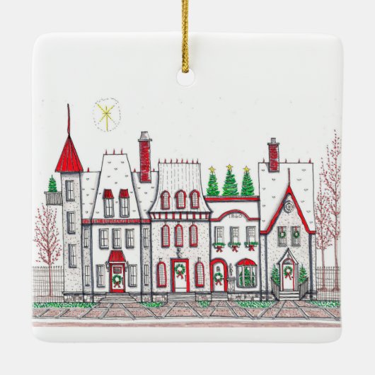 Weihnachtsdörfchen - Ornament (Rückseite)