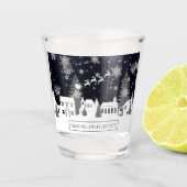 Weihnachtsdörfchen-Schiebeglas Schnapsglas (Vorderseite)