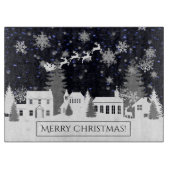 Weihnachtsdörfchen Schneidebrett (Vorderseite)