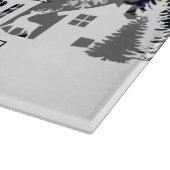 Weihnachtsdörfchen Schneidebrett (Ecke)