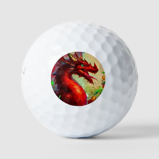 Weihnachtsdrache (1) golfball (Vorderseite)