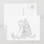 Weihnachtsdrache 2 feiertagspostkarte (Vorne/Hinten)