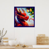 Weihnachtsdrache 2 poster (Küche)