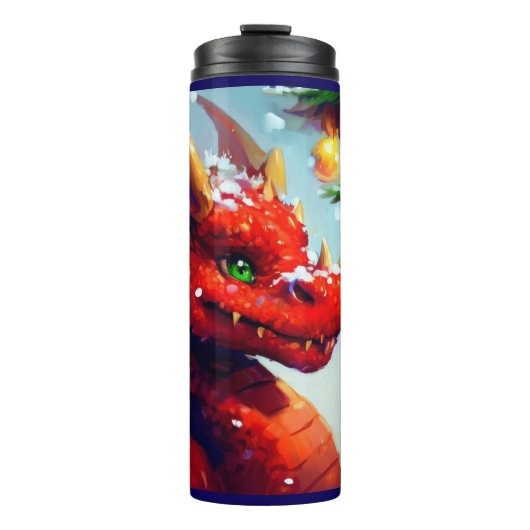Weihnachtsdrache 2 thermosbecher (Vorderseite)