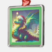 Weihnachtsdrache 3 ornament aus metall (Links)