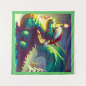 Weihnachtsdrache 3 wandteppich (Vorderseite (Horizontal))