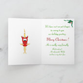 Weihnachtsdrache Feiertagskarte (Innenseite)