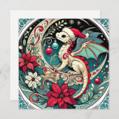 Weihnachtsdrache Feiertagskarte (Vorne/Hinten)