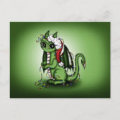 Weihnachtsdrache Feiertagspostkarte (Vorderseite)