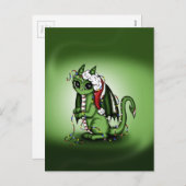 Weihnachtsdrache Feiertagspostkarte (Vorne/Hinten)