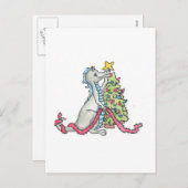 Weihnachtsdrache Feiertagspostkarte (Vorne/Hinten)