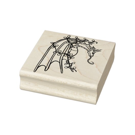 Weihnachtsdrache Gummistempel (Stempel)