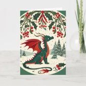 Weihnachtsdrache Karte (Vorderseite)