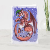 Weihnachtsdrache Karte (Vorderseite)