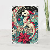 Weihnachtsdrache Karte (Vorderseite)