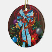 Weihnachtsdrache Keramik Ornament (Links)