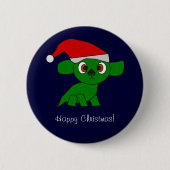 Weihnachtsdrache-Knopf Button (Vorderseite)