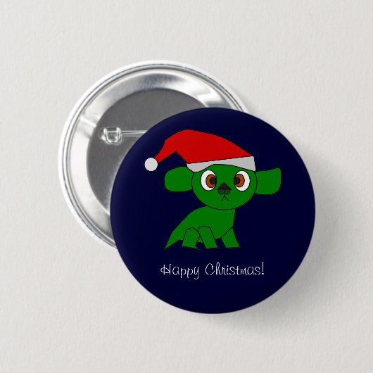 Weihnachtsdrache-Knopf Button (Vorne & Hinten)
