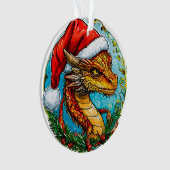 Weihnachtsdrache Ornament (Vorderseite)