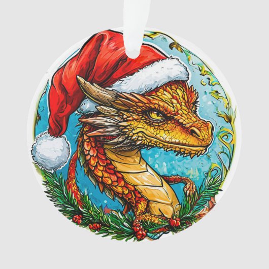 Weihnachtsdrache Ornament (Vorderseite)