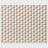 Weihnachtsdrache-Party Geschenkpapier (Flach)