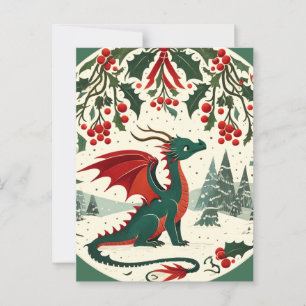Weihnachtsdrache Postkarte