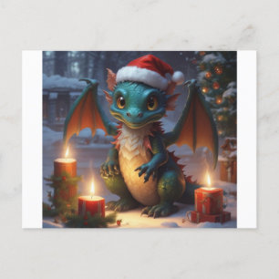 Weihnachtsdrache Postkarte