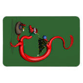 Weihnachtsdrache Santa Magnet (Horizontal)