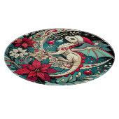 Weihnachtsdrache Schneidebrett (Ecke)