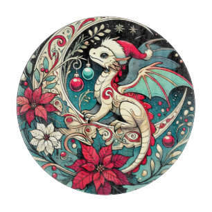 Weihnachtsdrache Schneidebrett