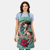 Weihnachtsdrache Schürze (Getragen)