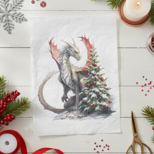 Weihnachtsdrache Seidenpapier
