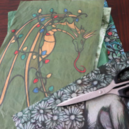 Weihnachtsdrache Seidenpapier