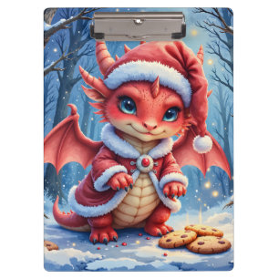 Weihnachtsdrache, zu süß zum Verhaften, Klemmbrett