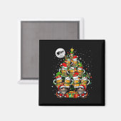 Weihnachtsdrachen und Biergläser Weihnachtsbaum Dr Magnet (Vorderseite/Rückseite)