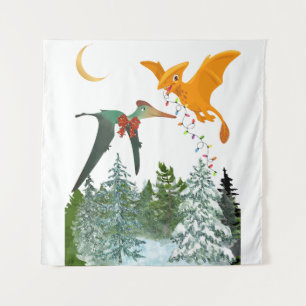 Weihnachtsdrachen Wandteppich