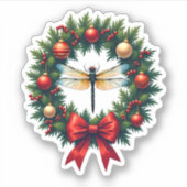 Weihnachtsdrachenfliege Aufkleber (Vorderseite)