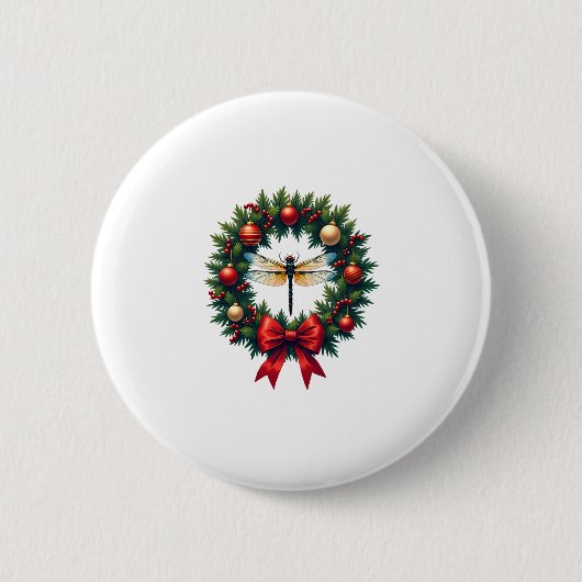 Weihnachtsdrachenfliege Button (Vorderseite)