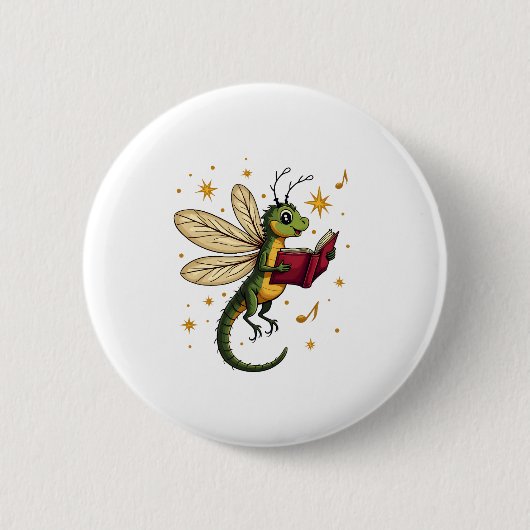 Weihnachtsdrachenfliege Button (Vorderseite)
