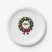 Weihnachtsdrachenfliege Pappteller (Vorderseite)