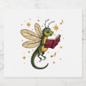Weihnachtsdrachenfliege Schaumweinetikett (Einzelnes Label)