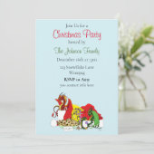 Weihnachtsdragons Einladung (Stehend Vorderseite)