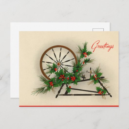 Weihnachtsdrehrad Postkarte (Vorne/Hinten)
