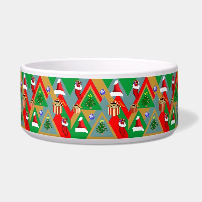Weihnachtsdreiecke plus Weihnachtskrug Napf (Vorderseite)