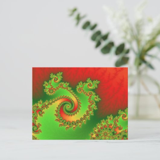 Weihnachtsdreifache Rotations-Postkarte Feiertagspostkarte (Stehend Vorderseite)