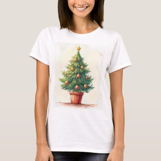 Weihnachtsdruck-T - Shirt (Vorderseite)