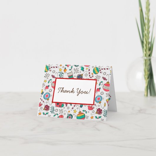 Weihnachtsdruckerei DankeAnmerkungen Dankeskarte (Vorderseite)